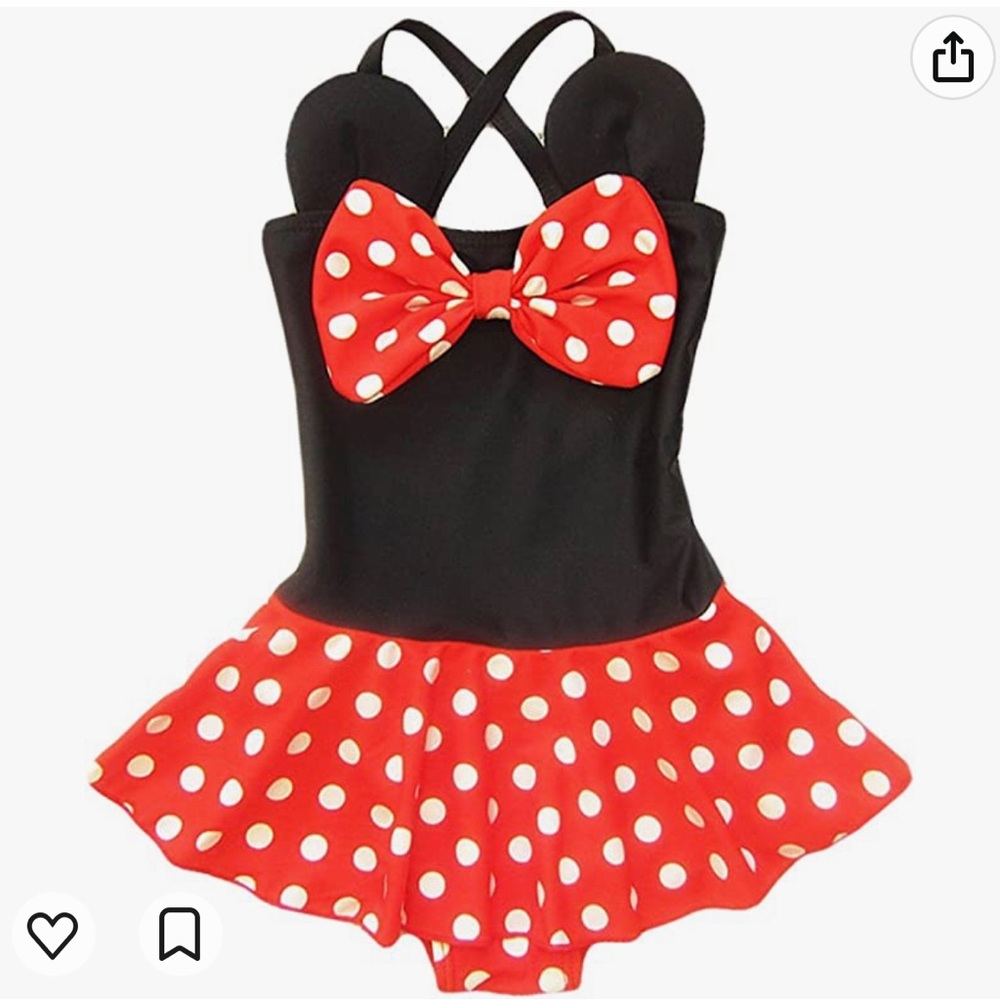 Minnie Mouse inspired-Toddler Baby Girls Bathing Suit